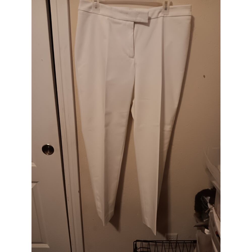 SOLD Anne Klein AK, White dress Pants, Women's size 10, Straight Leg, EUC